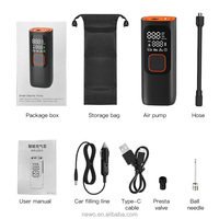 NEWO Tragbare Reifenluftpumpe Neue Mini-Reifenpumpe mit 7500mAh Akku Einfach Mitzunehmen für Autos Fahrräder Motorräder