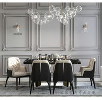 Ensemble table et chaises rectangulaires, style nordique moderne, pour petit appartement, fabricant de meubles, vente en gros, OEM, ODM, sur mesure