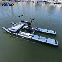 Nouveauté : vélo aquatique gonflable noir pour 1 à 2 personnes, vélo de plage gonflable