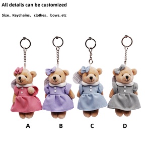 Trung Quốc Nhà máy tùy chỉnh sang trọng <span class=keywords><strong>Keychain</strong></span> Gấu bông đồ chơi mini 10cm mềm plushies Túi Mặt dây chuyền Keyring Mini nhồi Anime búp bê cho trẻ em - Product Image 4