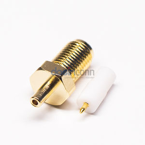 Connecteur coaxial RF passif SMA RP femelle plaqué or, 1 broche, à sertir pour câbles 1.13 RG174 RG316 - Product Image 4