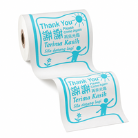 Rouleaux de reçus thermiques personnalisés imprimés en couleur 80x80mm 57x40mm sans BPA pour caisse enregistreuse TPV – Impression personnalisée directe usine