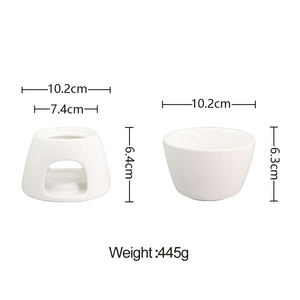 Ensemble de <span class=keywords><strong>fondue</strong></span> en porcelaine personnalisé blanc en gros, pot à <span class=keywords><strong>fondue</strong></span> pour le fromage, le chocolat et les tapas, mini pot à <span class=keywords><strong>fondue</strong></span> en céramique - Product Image 6