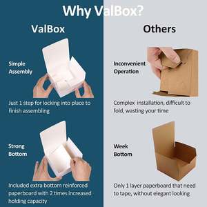 8 X 8 X 4" Brown Paper Gift <b>Boxes</b> with Lids for Gifts, Crafting Cupcake <b>Boxes</b>, Easy Assemble <b>Bridesmaids</b> <b>Proposal</b> <b>Boxes</b> - Product Image 4