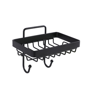 Shelf 304 Stainless Steel Storage Holders Racks Bathroom Black Soap Dish Holder Metal Wall Shelf