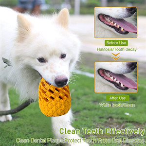 Pineapple Shape Rubber Indestructible Dog Toys Dog Chew Toys For Aggressive Chewer