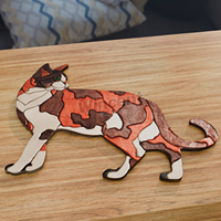 Rompecabezas de Madera de Loro Wincent, Modelo de Pájaro 3D, Manualidad DIY, Decoración de Pared con Intarsia Colorida, Juguete Educativo, Regalo para Niños