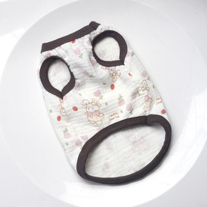 2026 Spring/Summer Dog <b>Clothes</b>, Cotton Gauze Vest, Thin and Breathable Pet Clothing, <b>Cat</b> Apparel, Leashable, Wholesale - Product Image 4
