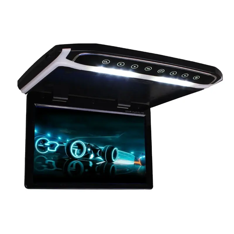 1080p 12.1inch video car mp5 ceiling monitor player TV slim Flip Down Roof Mount Car Ceiling Monitor overhead