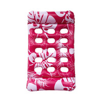 Cama flotante inflable individual para entretenimiento acuático de verano y plataforma flotante inflable de PVC engrosado con orificios