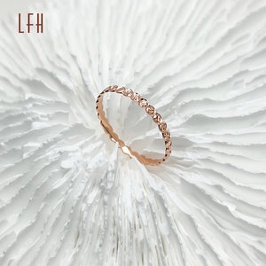 Bague fine en or véritable 18 carats, bijoux en or massif personnalisés LFH, vente en gros de bagues de fiançailles ou de bagues en or jaune - Product Image 3