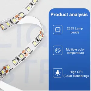 מתח נמוך באיכות גבוהה 12V 24V LED רצועת 2835 144D/M מותאם אישית SMD 1 אור 1 חתוך LED רצועת אור