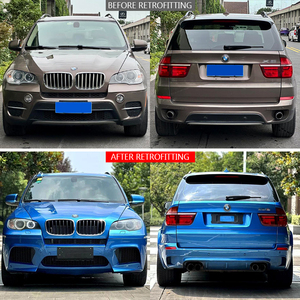 Nouveau kit carrosserie OUER pour BMW X5 E70 2007-2013 : pare-chocs avant et arrière avec découpes pour feux antibrouillard, installation par visserie - Product Image 2