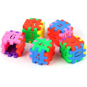 Vendita calda fai da te bambini in età prescolare plastica creativa illuminare figura quadrata mattoni building blocks giocattolo