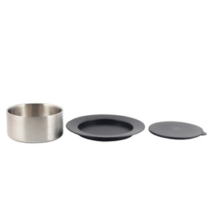 Bols de serveur à double paroi en acier inoxydable avec couvercle et plateau - Product Image 5