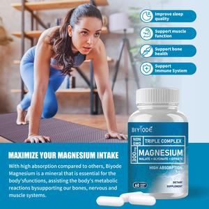 Cápsulas de glicinato de magnesio, suplementos sanitarios de fábrica Jiabeikang, duermen mejor y productos para la salud muscular - Product Image 3