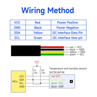 SHT35 High Accuracy Temperature and Humidity Sensor Instrument with Probe for Measurement