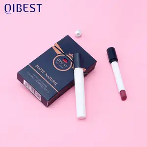 Qibest-juego de pintalabios de marca privada, resistente al agua, terciopelo mate, lápiz labial para maquillaje