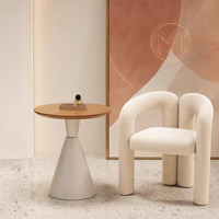 Canapé individuel de luxe léger avec accoudoirs et table basse multifonctionnelle pour bureau, salle de négociation, zone de réception, maison