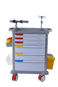 MT MEDICAL Vente directe usine <span class=keywords><strong>Chariot</strong></span> d'urgence <span class=keywords><strong>hospitalier</strong></span> pour défibrillation et soutien auxiliaire en clinique et soins intensifs Garantie - Product Image 4
