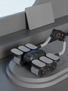 <strong>4</strong> Wheel Abdominal Wheel for Muscle Training Multi-Functional Fitness Equipment for Home <strong>Exercise</strong> Made of Steel and PP - Product Image 3