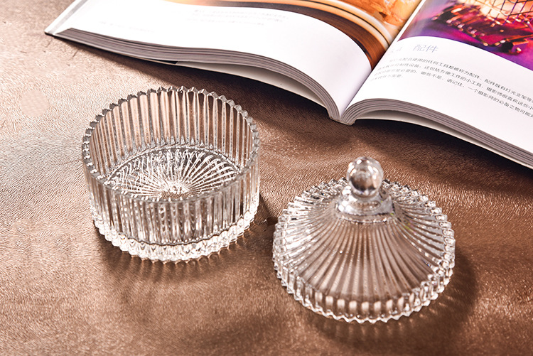 Home decor clear 50~1000ml decorative glass jars and lids glass candy jar