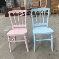 Vente chaude Hôtel Fête De Mariage Événement Siège Enfant En Plein Air Bébé Rose Bois Napoléon Chaise Pour Enfants