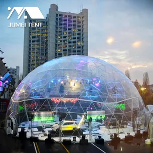 Grande tente géodesique dôme en verre pour événement glamping restaurant igloo tente dôme pour événement