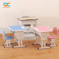 Bureau d'étude pour enfants réglable en hauteur Table d'art pour enfants multifonctionnel pour chambre et salle d'étude Ensemble de bureau et chaise pour enfants