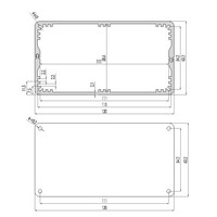 Boîtier en aluminium extrudé 120*63*130mm, finition argent mat, plaque frontale à visser, boîte de commande IP54