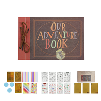 Cadeau pour enfants, album photo portable de haute qualité, couverture rigide, kit de scrapbooking DIY, 29*19*2cm, 40 pages, bandes de papier amovibles