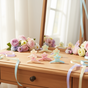 Zi Five Petal Flower Hair Clips 10 Cm Pastel Colors For Women And Girls - Product Image 2