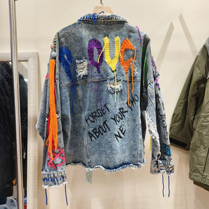 Chaqueta Vaquera Corta con Pedrería Premium para <span class=keywords><strong>Mujer</strong></span>, Ideal para Festivales de Música - Product Image 5