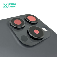 Coque Arrière en Verre Noir pour Batterie, Modèle Compatible avec iPhone 14/15/16, 14/15/16 Plus, 14/15/16 Pro, 14/15/16 Pro Max et 16e