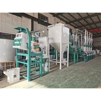 Machine à moudre le maïs certifiée ISO, ligne complète de production de farine de maïs, 200 kg/h, 380 V