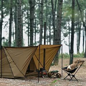 <span class=keywords><strong>Tente</strong></span> chaude OEM avec cuisinière et prise pour 1 à 3 personnes, abri de <span class=keywords><strong>bushcraft</strong></span> imperméable et ignifuge avec vestibule, <span class=keywords><strong>tente</strong></span> de camping en plein air - Product Image 4