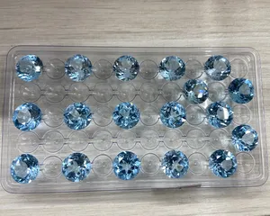 Brilliant Cut 10 Mm 4.7 Karaat Blauwe Topaas Sky Blue Topaz Aaa Kwaliteit Natuurlijke Topaz Losse Edelsteen Voor Ring Maken