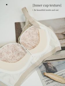 Soutien-gorge en dentelle ajustable pour femme, confortable, avec rassemblement latéral, anti-affaissement, léger, bonnet fin, maintien solide - Product Image 5