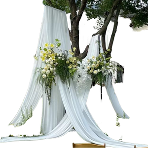 جديد حديث الزفاف الشاش الستار الحليب الحرير تمتد القماش السقف موجة القماش فندق المرحلة خلفية الديكور عيد ميلاد - Product Image 1
