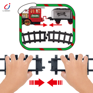 Chengji giáng sinh theo dõi khe cắm đồ chơi <span class=keywords><strong>B</strong></span> <span class=keywords><strong>O</strong></span> ánh sáng âm nhạc Pin hoạt động đồ chơi tàu với khói - Product Image 3