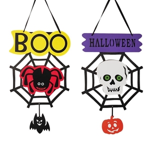 Nouvelles décorations d'Halloween : lanternes suspendues en bois en forme de citrouille et d'araignée, fournitures de fête, idées cadeaux - Product Image 1