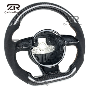 Accessoires de voiture pour Audi A4 A5 A6 A7 A8 A3 RS3 RS4 S3 S4 S5 <span class=keywords><strong>RS6</strong></span> RS7 TT TTRS <span class=keywords><strong>Volant</strong></span> sport en cuir fibre de carbone 2020 <span class=keywords><strong>2021</strong></span> - Product Image 6