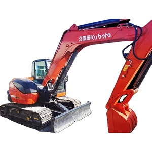 Excavatrices sur chenilles Kubota KX183 d'occasion fabriquées au Japon, petite pelle hydraulique avec attache rapide, brise-roche et accessoire de préhension (thumb) - Product Image 1