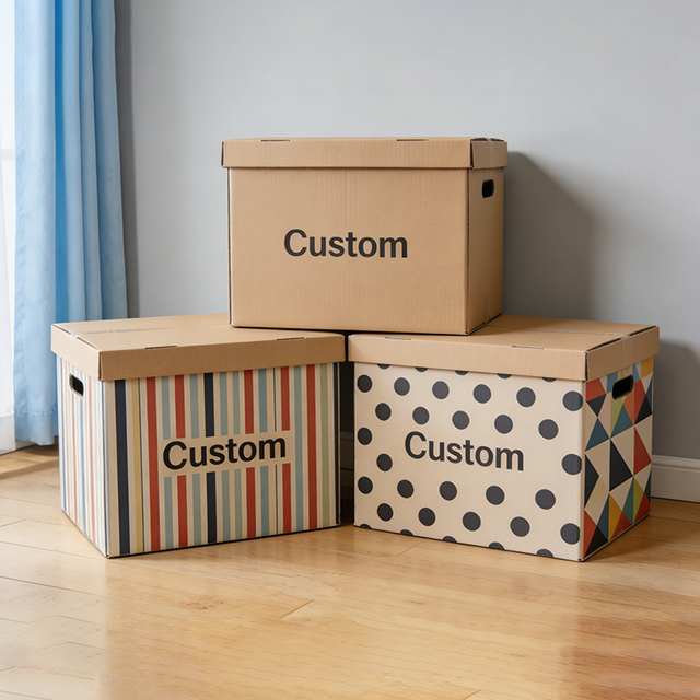 TongKun Customized Boxes for Shipping Box Storage Box Packaging Corrugated Paper Carton with Handles Packaging Boxes