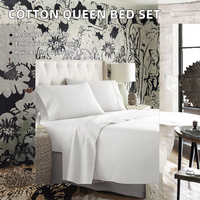OEM vente en gros 100% coton tissu personnalisé hôtel linge de lit blanc taie d'oreiller en vrac reine taille ensemble de literie brodé tissé