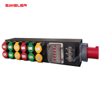 Distributeur d'alimentation portable CEE UE 3 phases 5 broches 32A pour éclairage de scène DJ, boîtier de distribution de puissance à 6 ou 12 sorties