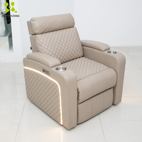 Fauteuil inclinable électrique de luxe personnalisé avec éclairage LED, réglage électrique de l'inclinaison, porte-gobelets, adapté aux spas et similaires