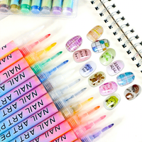 Stylo de peinture à ongles à séchage rapide, marqueur pour la création de motifs floraux et de lignes en DIY, stylo de peinture à ongles