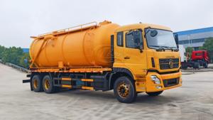 Dongfeng 6x4 20000L Sewage <b>Suction</b> Truck Cummins 375HP Export On Sale,Fitted with Water Ring Vacuum <b>Pump</b>. - Product Image 4