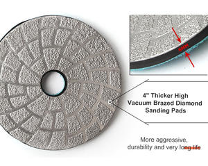 Z-LION 4 "الماس فراغ صنع من النحاس لوحة تلميع الجرانيت ملموسة طحن الرخام القرص الرملي لوحة - Product Image 5